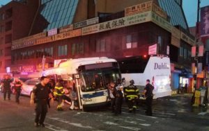 New York City bus collision