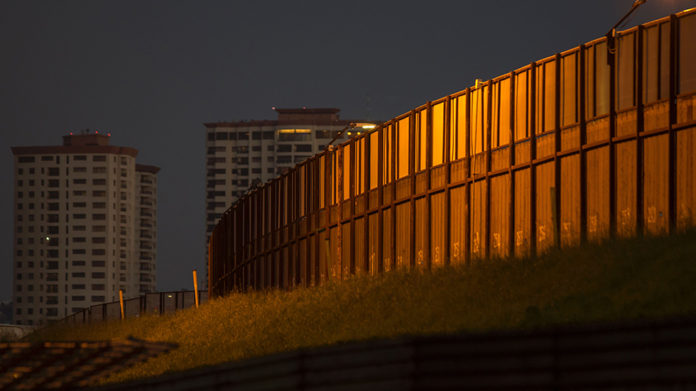 Border wall, U.S.-Mexico border.