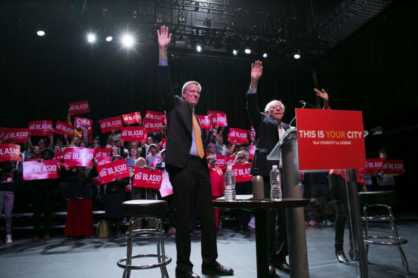 Sanders endorses de Blasio