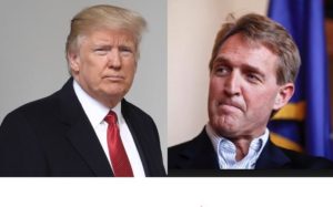 Trump blasts Flake