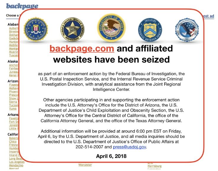 FBI seizes Backpage.com