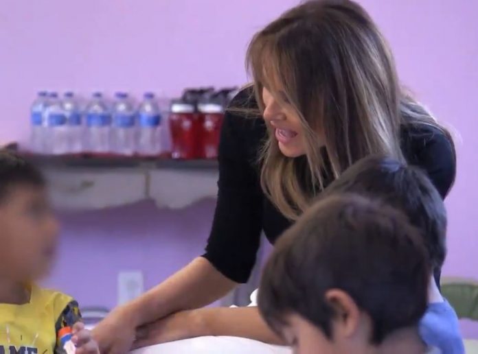 Melania Trump spend time with children at immigration facility in Arizona