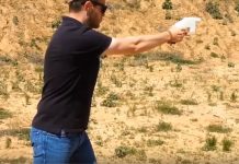 Defense Distributor Founder Cody Wilson firing 3D printed gun