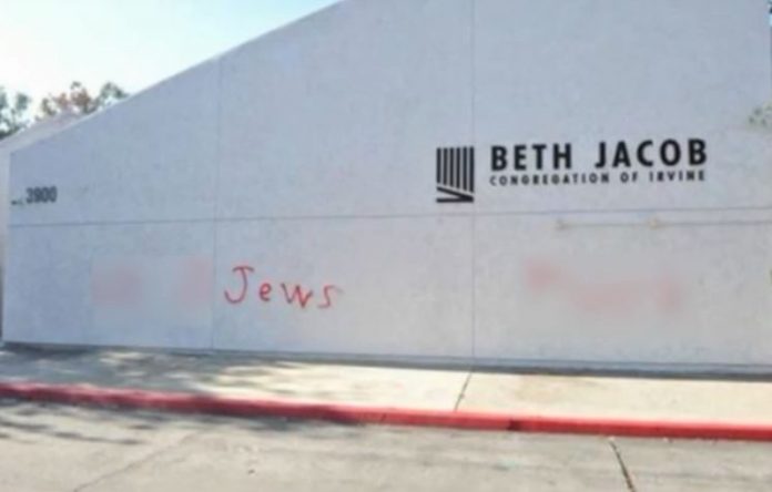 Anti-Semitic Vandalism at Irvine Synagogue