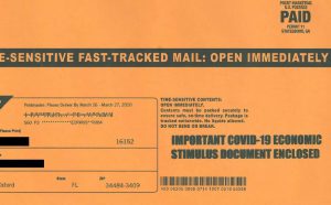 Deceptive covid-19 stimulus mailer