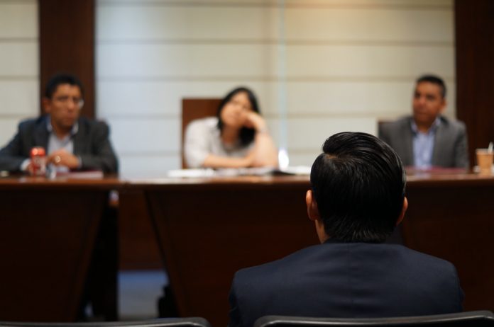 person in front of court