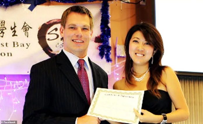 Cong. Eric Swalwell with Chinese spy Christine Fang