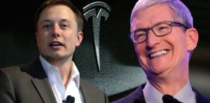 Elon Musk and Tim Cook