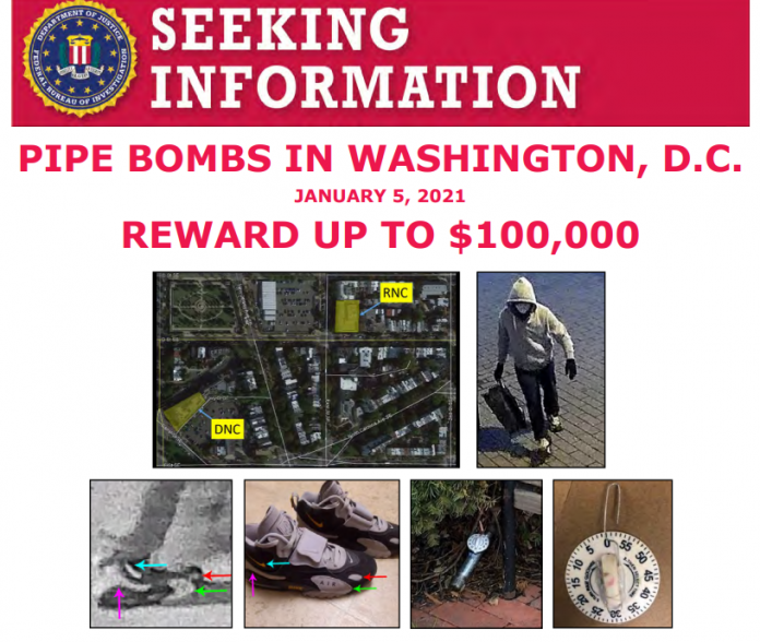 FBI Pipe Bombs Wanted Poster