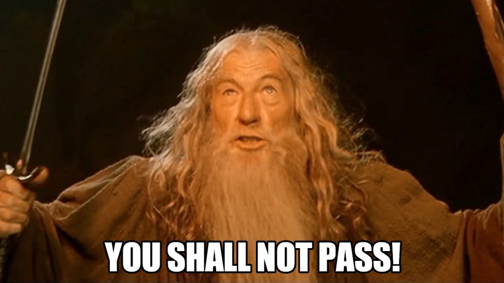 You Shall Not Pass - Gandalf - Lord of the Rings