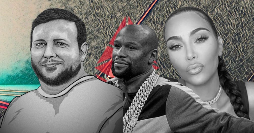 From Left to Right: John Monarch, Floyd Mayweather, Kim Kardashian