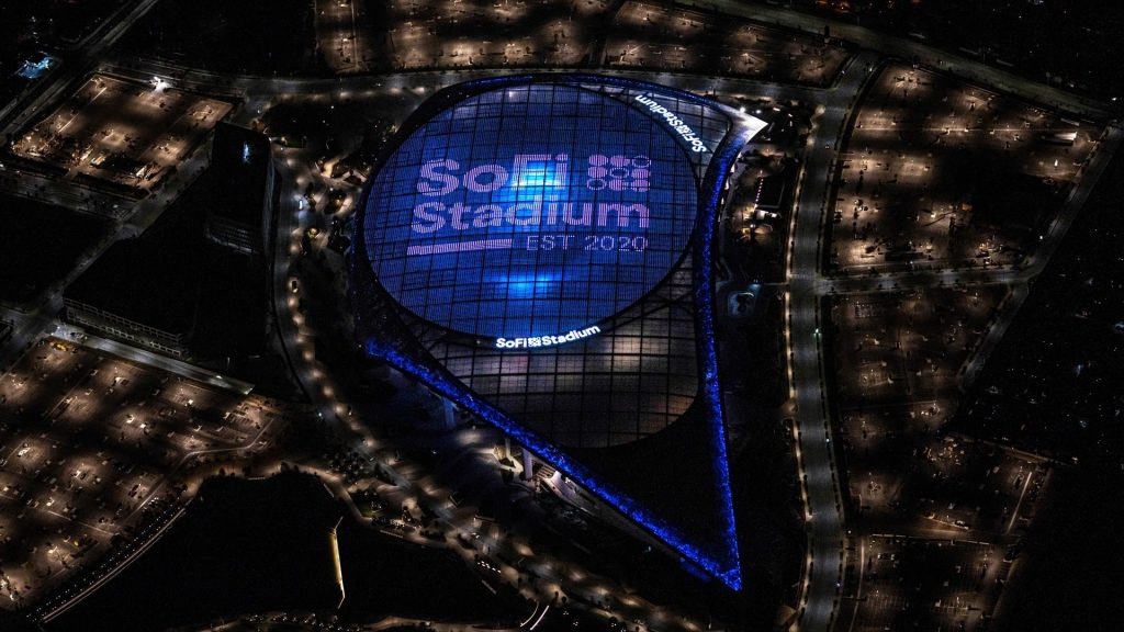 Tweet SoFi Stadium Powered By SACO for Super Bowl Predictions