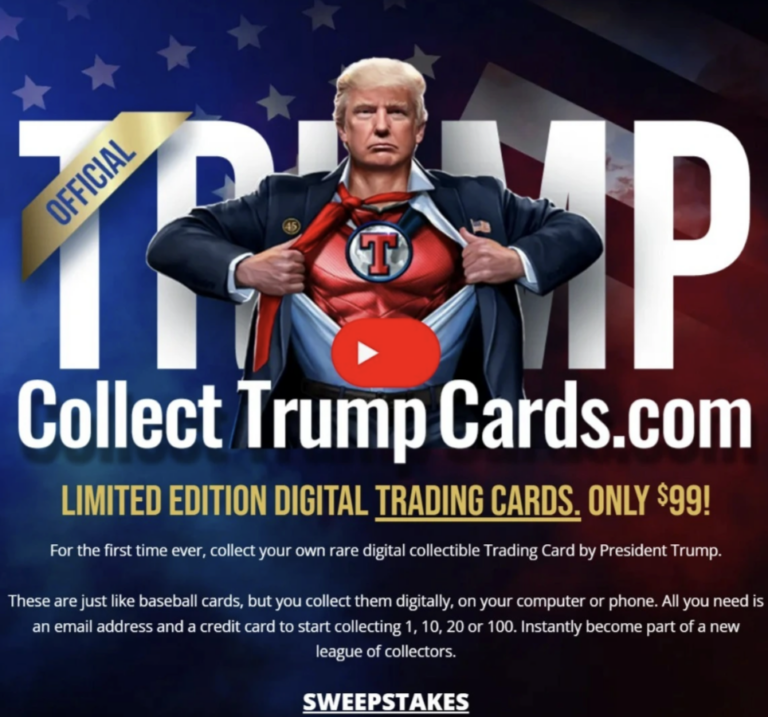 Trump Unleashes $99 NFT Card Collection