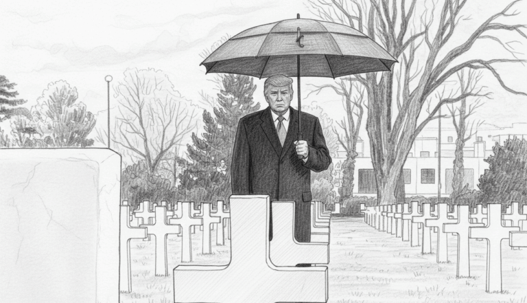 Trump pays his respects to the fallen American heroes