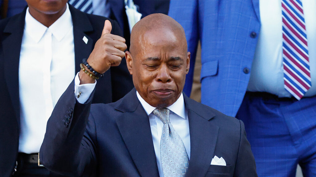 Eric Adams charges tossing