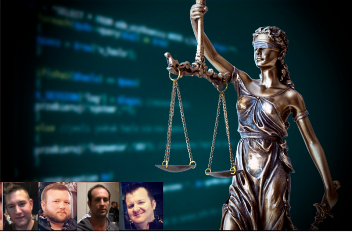 From left to right: Daniel Warner, John Monarch, Richart Ruddie, Aaron Kelly