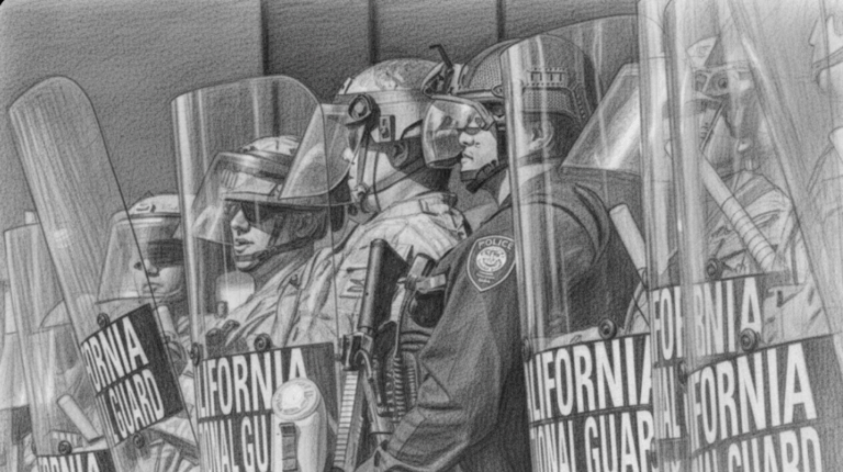 Protesters Clash With Federal Agents in Downtown Los Angeles During National Immigration Strike