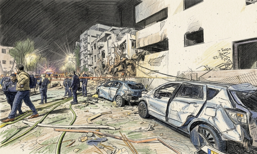 Iranian missiles hit central Israel