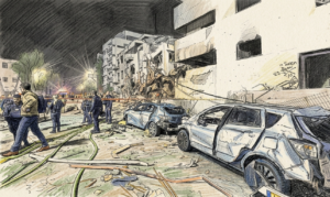 Iranian missiles hit central Israel