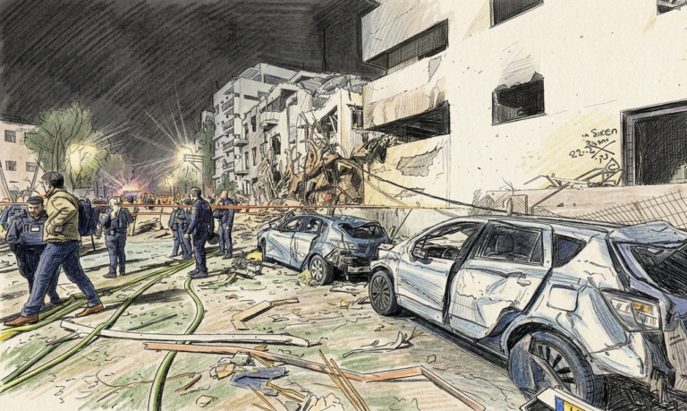 Iranian missiles hit central Israel