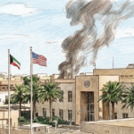 US embassy in Saudi Arabia struck