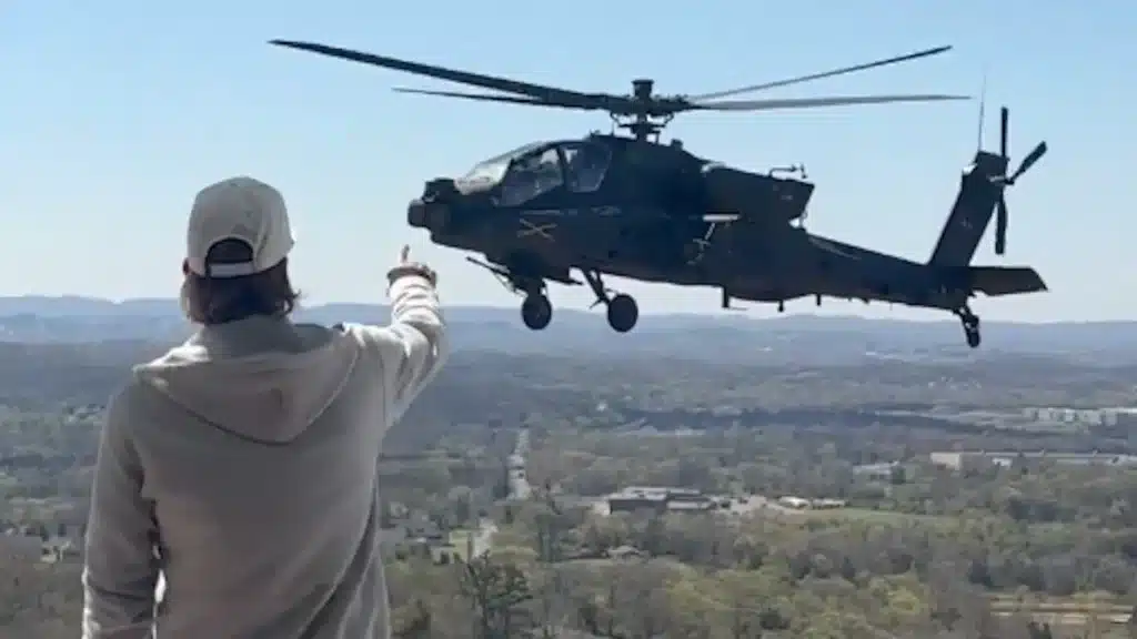 Kid Rock Army Apache helicopters