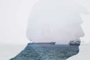 Ships and boats in the Strait of Hormuz