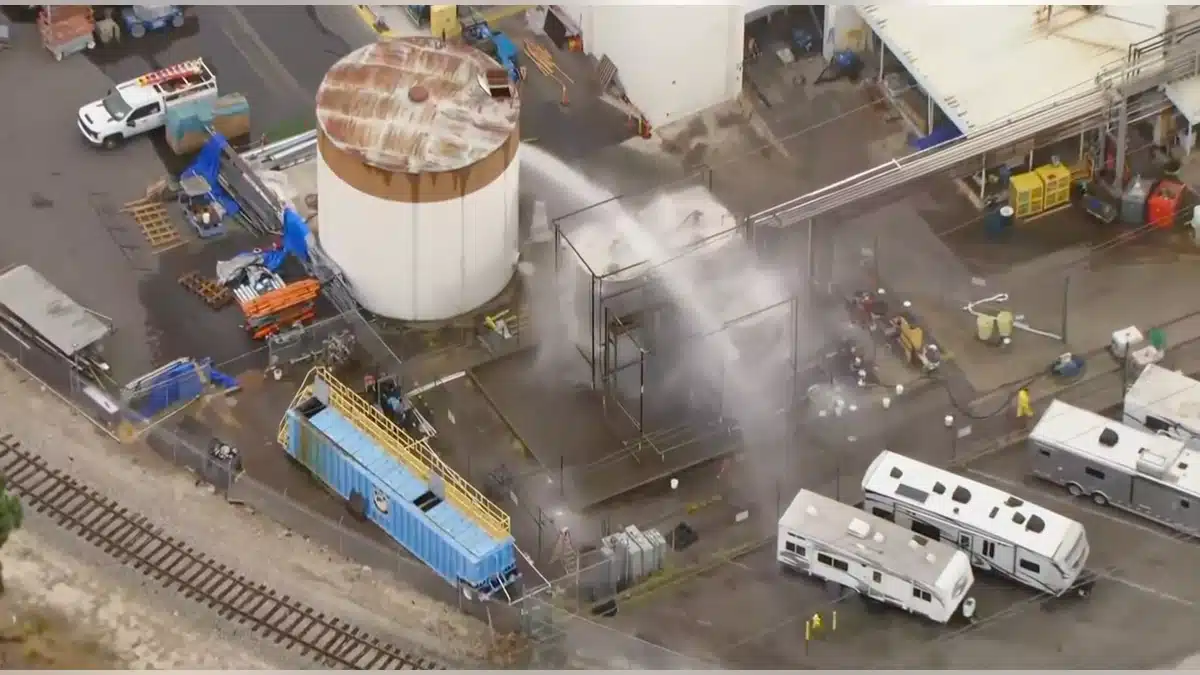 Orange County chemical tank risks explosion