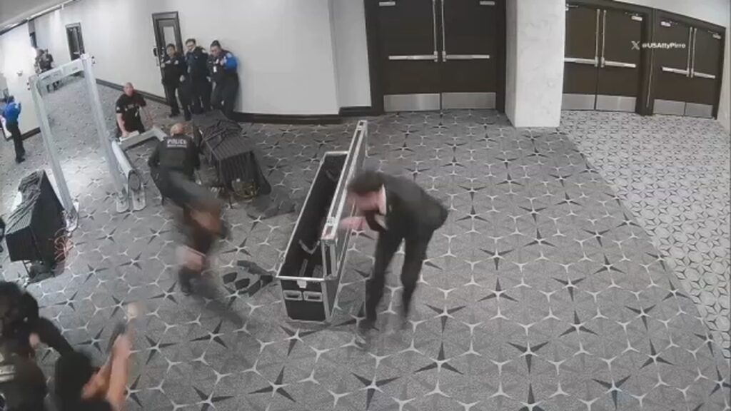 White House dinner shooting suspect footage