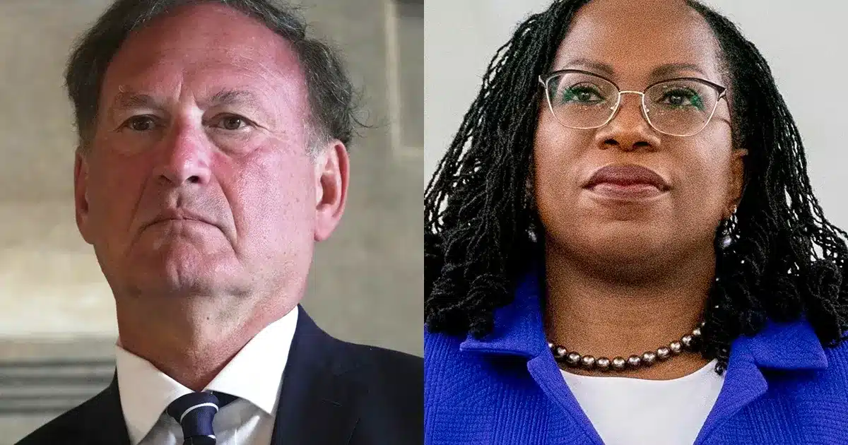 Side-by-side portrait: a man in a dark suit and tie on the left, and a woman wearing glasses and a blue blazer on the right.