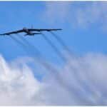 U.S. Air Force B-52 Stratofortress in flight — the type of bomber that crashed at Edwards Air Force Base on June 15, 2026, killing eight crew members
