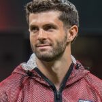 Christian Pulisic during USMNT v Belgium, March 28, 2026 — the U.S. star is managing a calf injury ahead of the World Cup match against Australia on June 19 in Seattle