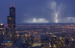 Severe thunderstorms hit Chicago