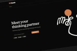 Claude AI interface showing "Meet your thinking partner". Anthropic's assistant remains available after the U.S. government suspended Fable 5 and Mythos 5