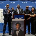 Civil rights attorney Ben Crump speaks during a news conference announcing the independent Nolan Wells autopsy findings.