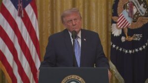 Donald Trump delivers his July 16 address as a Trump address fact check examines his claims about jobs, inflation, taxes and crime.