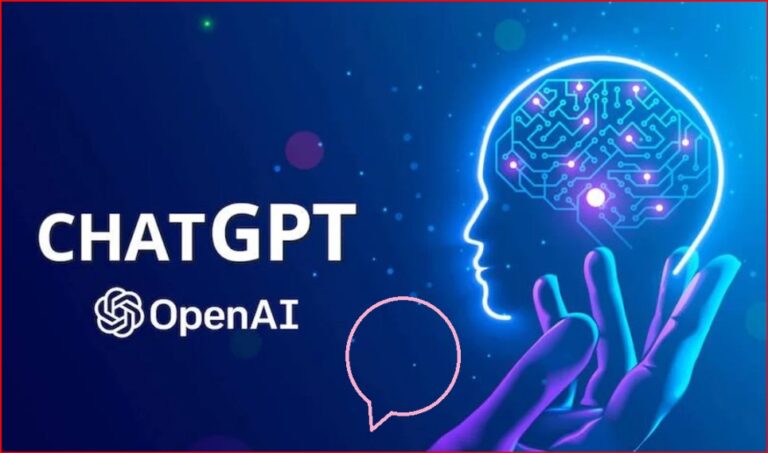 Promotional image for ChatGPT by OpenAI showing a glowing brain circuitry and embracing hands with a chat bubble outline in foreground.