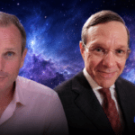 Two men pose together against a starry space backdrop with the USA Herald logo in the bottom right corner.