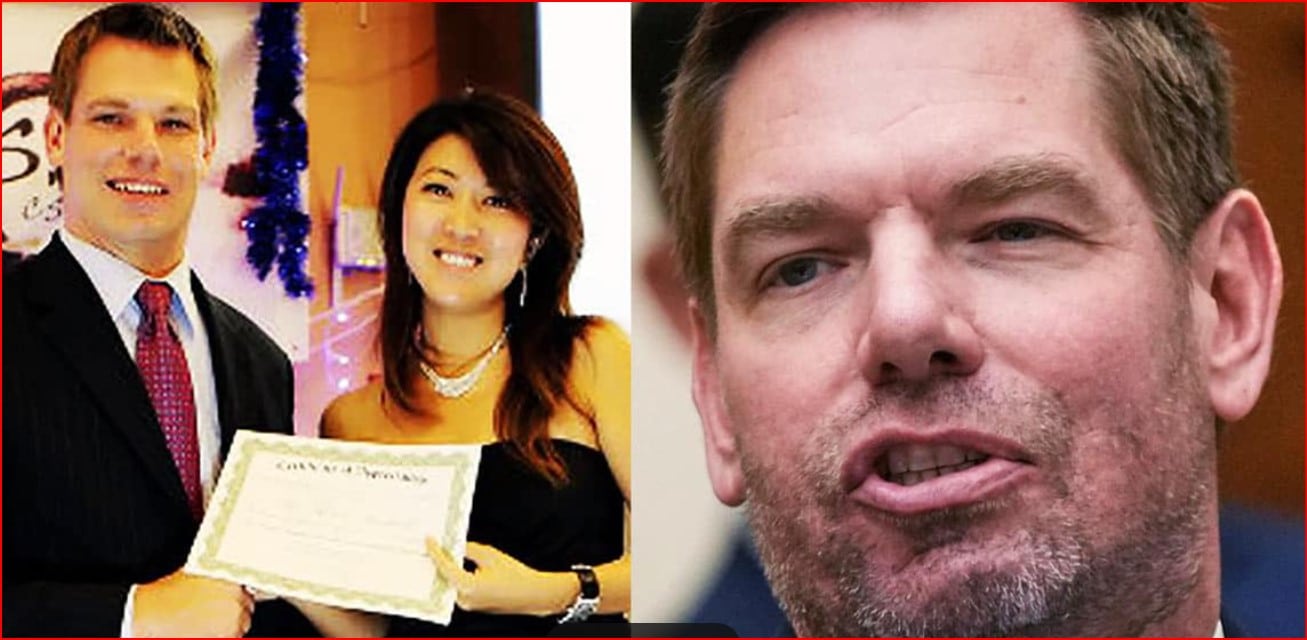 Left side shows a man in a suit and a woman in black holding a certificate at a celebration; right side is a close-up of a man's face speaking.