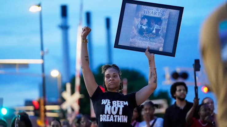 black biker police shooting ID