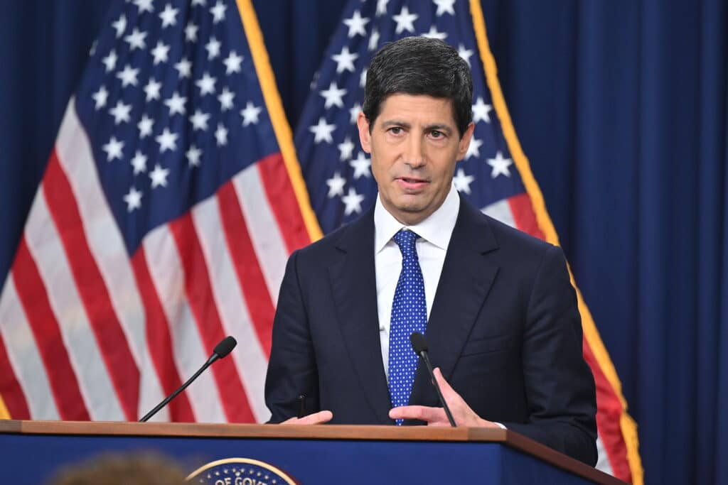 Federal Reserve Chair Kevin Warsh answers questions after the September 2026 Fed rate hike.