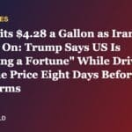 Gas Hits $4.28 a Gallon as Iran War Drags On: Trump Says US Is "Making a Fortune" While Drivers Pay the Price Eight Days Before Midterms