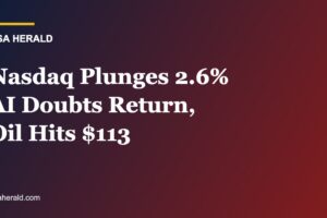 Wall Street Rattled: Nasdaq Plunges 2.6% as AI Doubts Return, Oil Hits $113 and Meta, Nvidia Take Heavy Losses