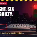 Red traffic light glowing over a speed-blurred city intersection at night